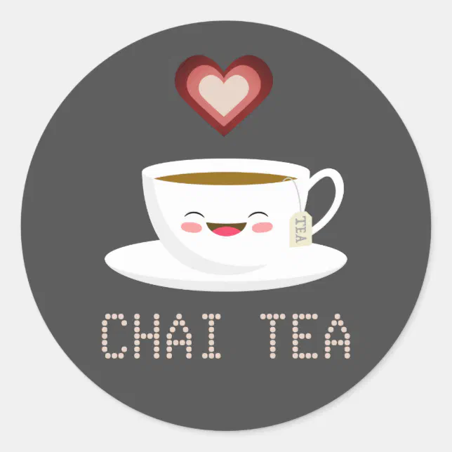 Love Chai Tea Classic Round Sticker | Zazzle