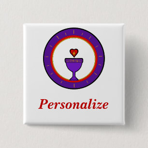 Love Chalice Name Tag Button