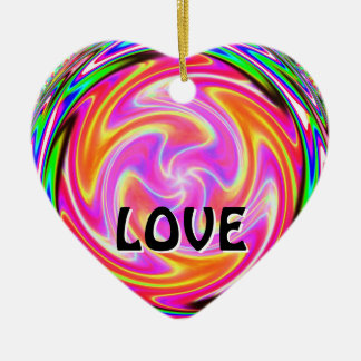 LOVE (change the word) Ceramic Ornament