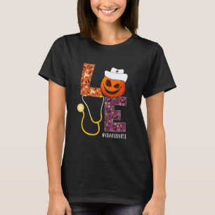 Love Charge Nurse Life Nurse Halloween Pumpkin Cos T-Shirt