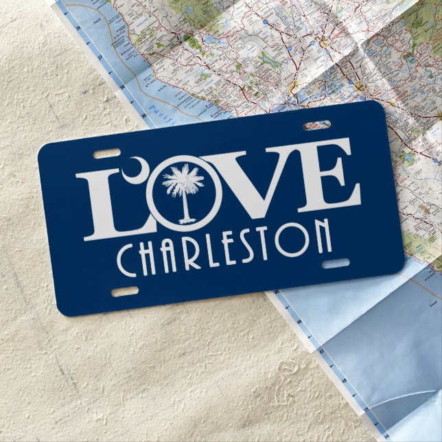 LOVE Charleston License Plate (In Situ)