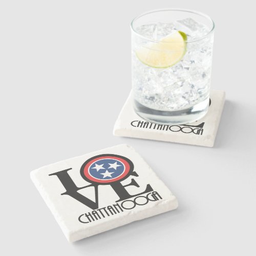 LOVE Chattanooga Tennessee Stone Coaster
