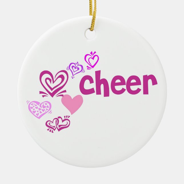 Love Cheer Ceramic Ornament (Front)