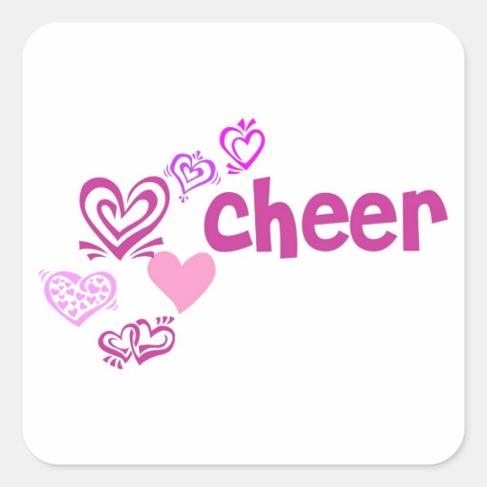 Love Cheer Square Sticker