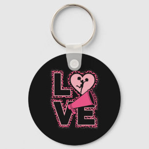 Love Cheerleading Funny Cheerleader Keychain