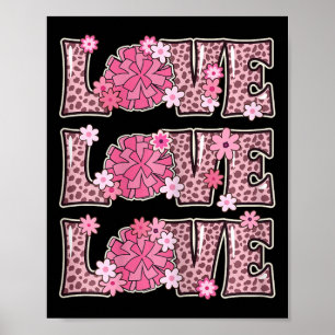 Love Cheerleading Lover Outfit Women Kids Cute Che Poster