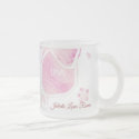 Love Cherry Blossom (Personalize) Frosted Glass Coffee Mug