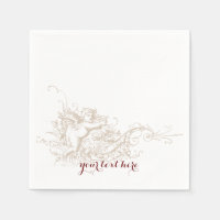 Love Cherub Wedding Paper Napkin Set