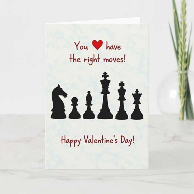 Love Chess Right Moves Card (Front)