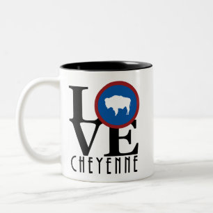 LOVE Cheyenne Wyoming 11oz Two-Tone Coffee Mug