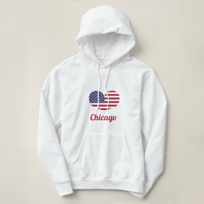 Love Chicago | Heart Shaped American Flag