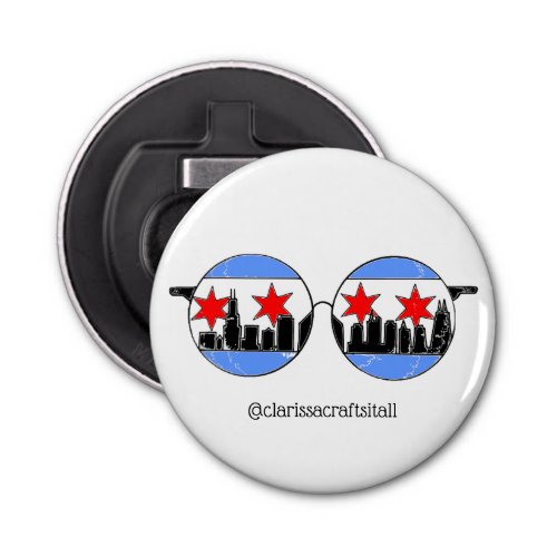 LOVE chicaGOggles magnet Bottle Opener