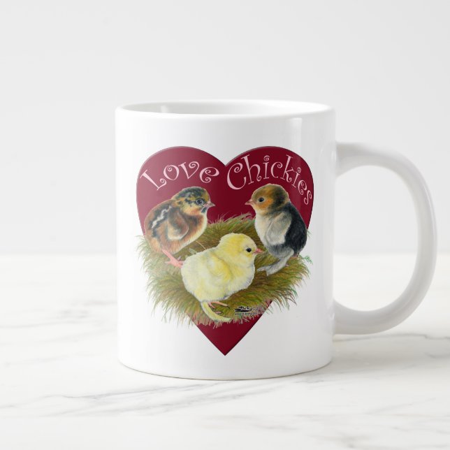 Love Chickies Giant Coffee Mug (Right)