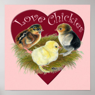 Love Chickies Poster