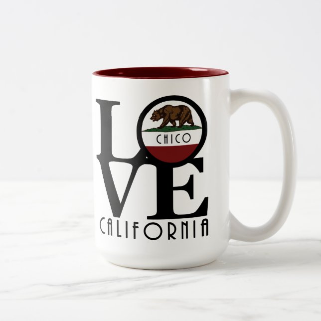 LOVE Chico California 15oz Two-Tone Coffee Mug (Right)