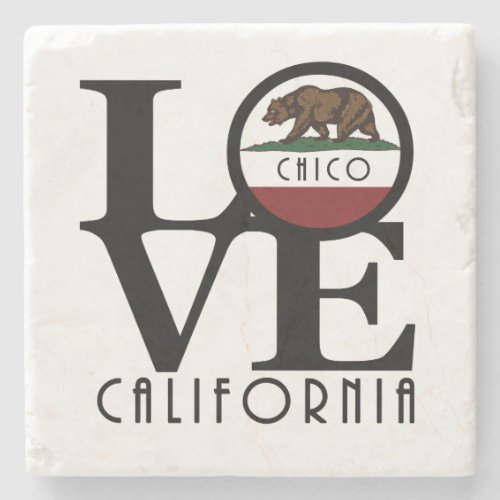 LOVE Chico California Stone Coaster