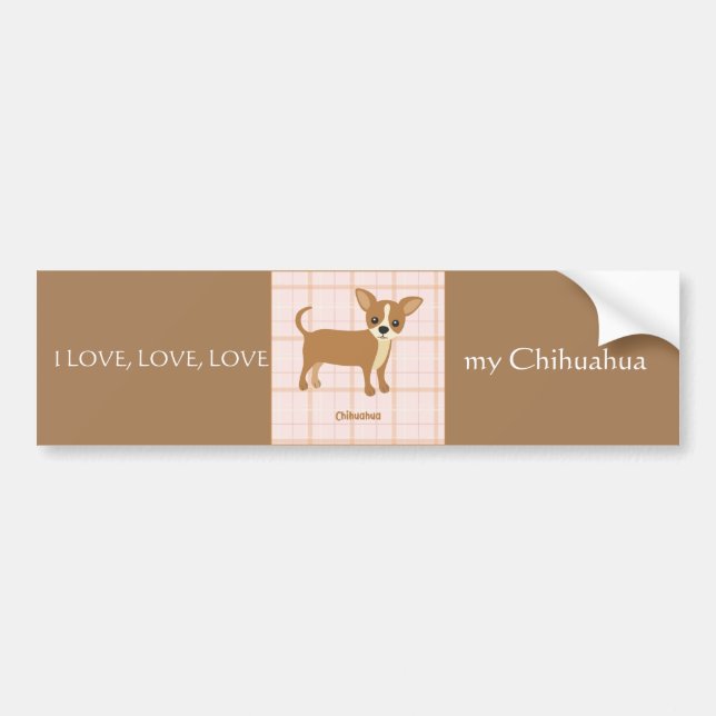 Love Chihuahua Bumper Sticker (Front)