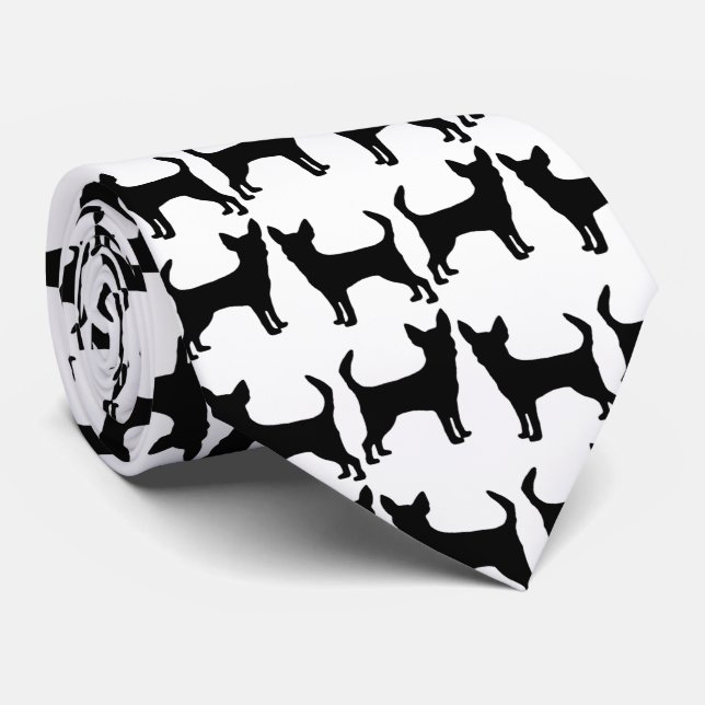 Love Chihuahua Dogs Neck Tie (Rolled)