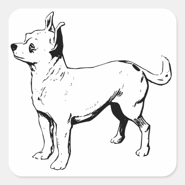 Love Chihuahua Puppy Dog Greeting Stickers (Front)
