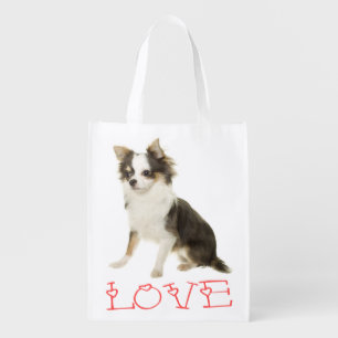 Love Chihuahua Puppy Dog Grocery Bag