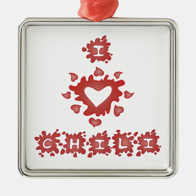 Love Chili Ornament (Front)