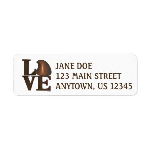 LOVE Chocolate Drop Candy Valentine's Day Label