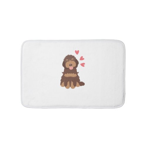 Love Chocolate Phantom Cockapoo Cavapoo Dog Bath Mat