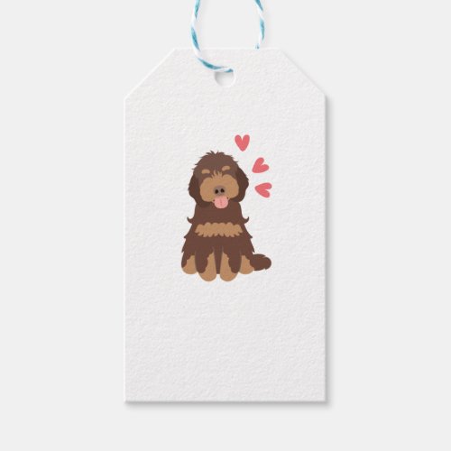 Love Chocolate Phantom Cockapoo Cavapoo Dog Gift Tags