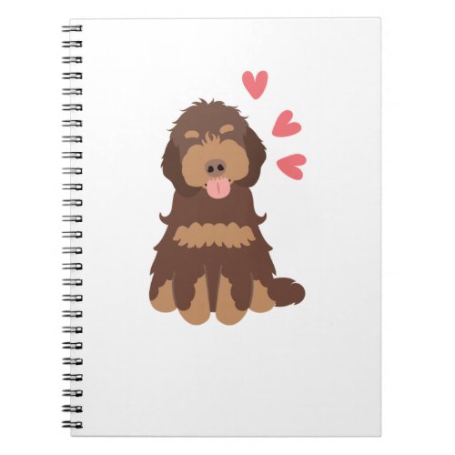 Love Chocolate Phantom Cockapoo Cavapoo Dog Notebook