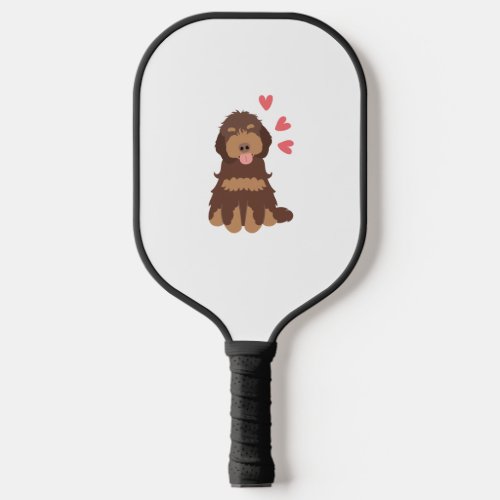 Love Chocolate Phantom Cockapoo Cavapoo Dog Pickleball Paddle