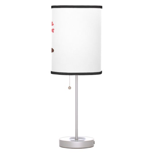 Love Chocolate Phantom Cockapoo Cavapoo Dog Table Lamp (Right)