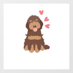 Love Chocolate Phantom Cockapoo Cavapoo Dog Wall Decal