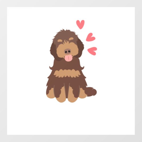 Love Chocolate Phantom Cockapoo Cavapoo Dog Wall Decal