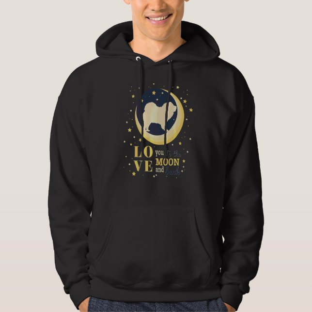 Love Chow Chow To The Moon Hoodie (Front)