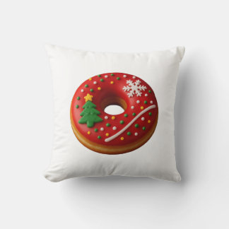 Love Chrismast Donut Throw Pillow