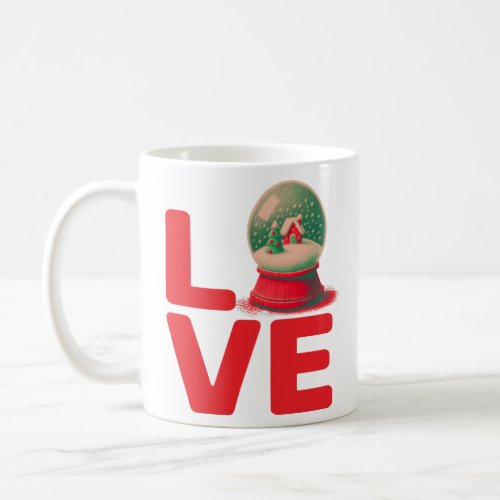 Love Christmas Snow Globe  Coffee Mug