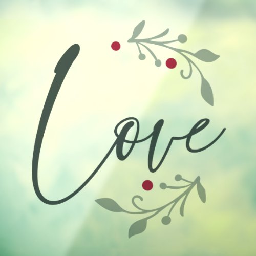 Love Christmas Window or Wall Cling