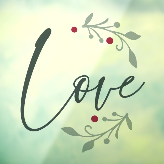 Love Christmas Window or Wall Cling (Sheet 3)