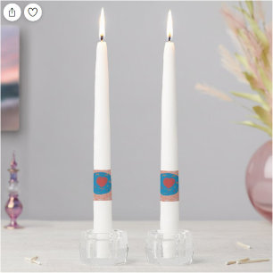Love Circles Pair of Taper Candles
