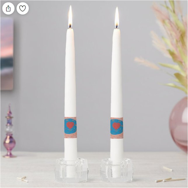 Love Circles Pair of Taper Candles (Creator Uploaded)