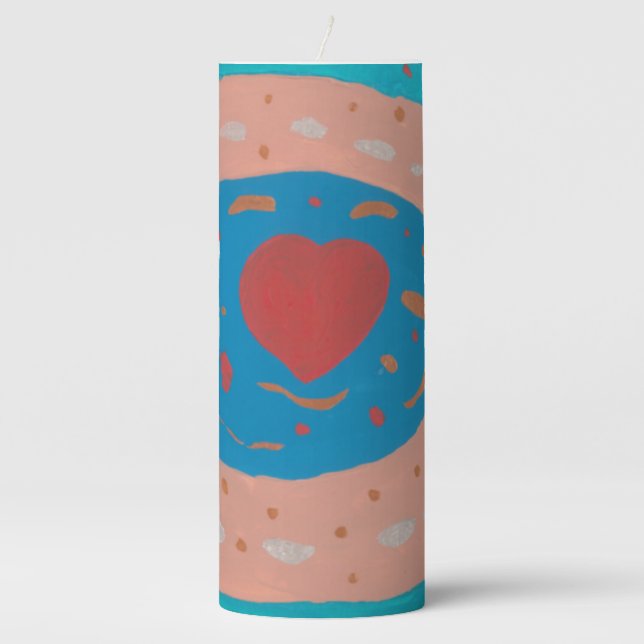 Love Circles Pillar Candle (Front)