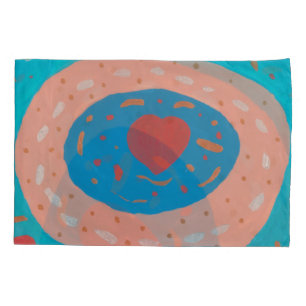 Love Circles Single Pillowcase, Standard Size Pillowcase
