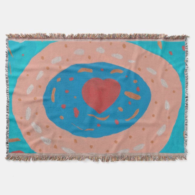 Love Circles Throw Blanket (Front)