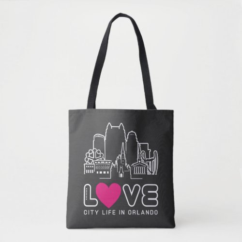 Love City Life In Orlando Tote Bag