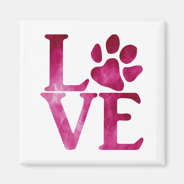 Love Classic Bright Pink Magnet (Front)