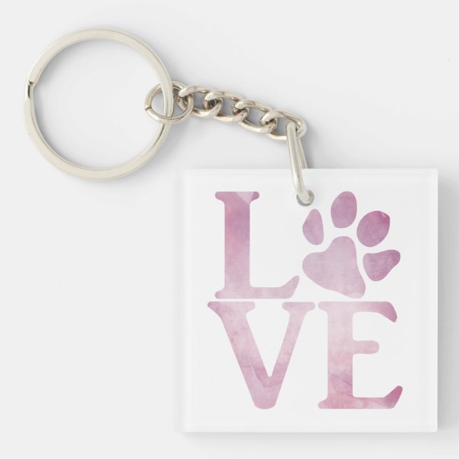 Love Classic Pink Keychain (Front)