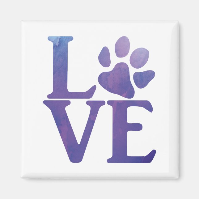 Love Classic Purple Magnet (Front)