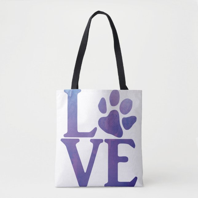 Love Classic Purple Tote Bag (Front)