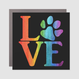 Love Classic Rainbow Car Magnet