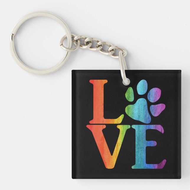 Love Classic Rainbow Keychain (Front)